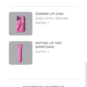 RHODE Peach Lip Tint and Case Set